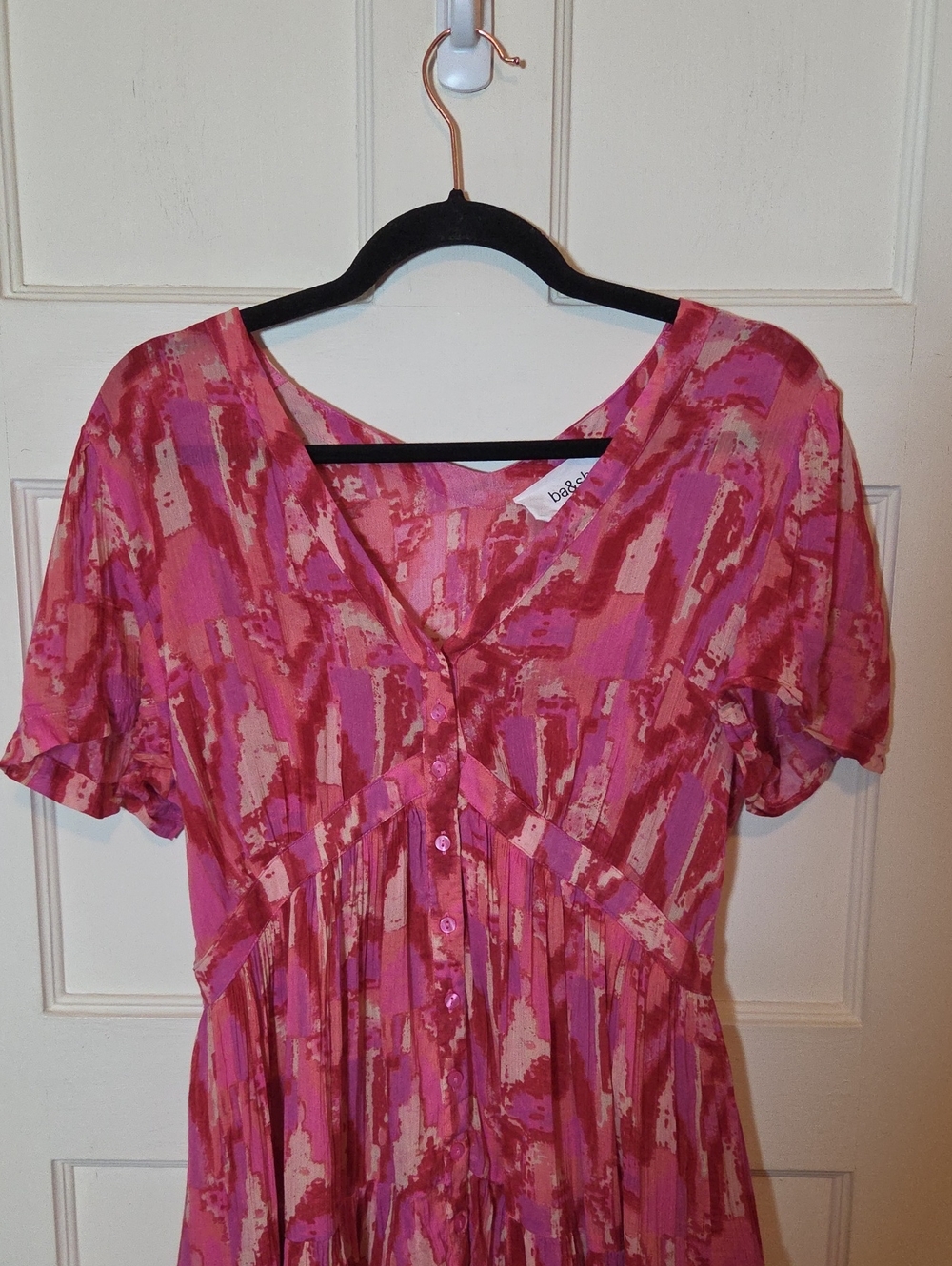 BA&SH Women's Talita Pink Printed Mini Dress Size Medium - Picture 5 of 16